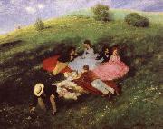 Merse, Pal Szinyei Luncheon on the Grass oil on canvas